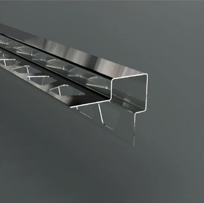 Антивандальный профиль для керамической плитки ZCP, нержавеющая сталь шлифованная