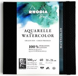 Альбом для акварели Rhodia Touch в твердой обложке 21х21 см 300 гр черный (116143C) 2