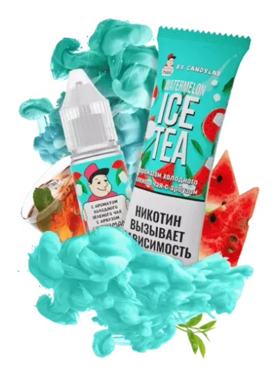 Жидкость (М) CandyMan (10 мл, 15 мг SALT) Watermelon Ice Tea