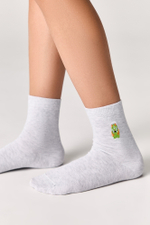 Conte-kids TIP-TOP Однотонные хлопковые носки с вышивкой