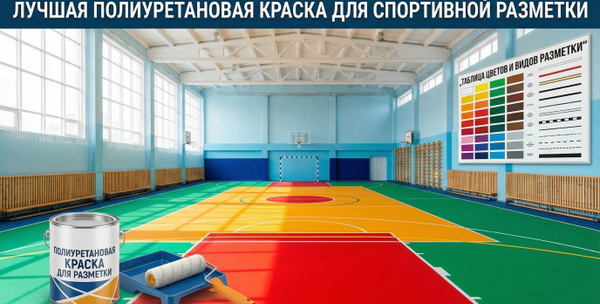 Полиуретановая краска для спортивной разметки: долговечное покрытие для залов и площадок