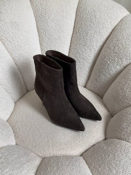 Ботильоны из натуральной замши
