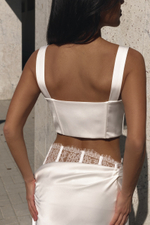 Юбка кружевной корсет milk