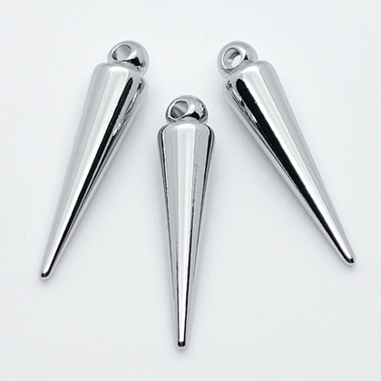 Подвеска Шип большой, цвет серебро (родий), размер 35*7,5 мм, цена за 1 шт