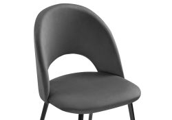 Стул на металлокаркасе Ирре графитовый / черный глянец