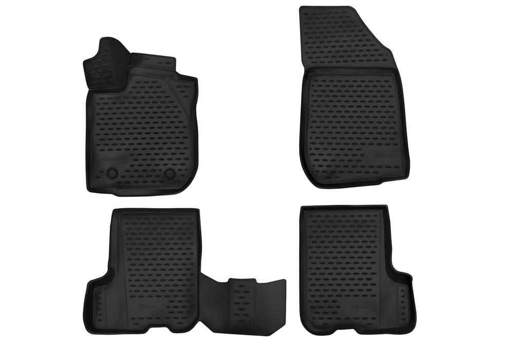Коврики 3D в салон RENAULT Sandero/Sandero Stepway, 2014-, 4 шт. (Повышенная устойчивость, повышенная износостойкость) FORMAT.FORMAT.3D.41.32.210K