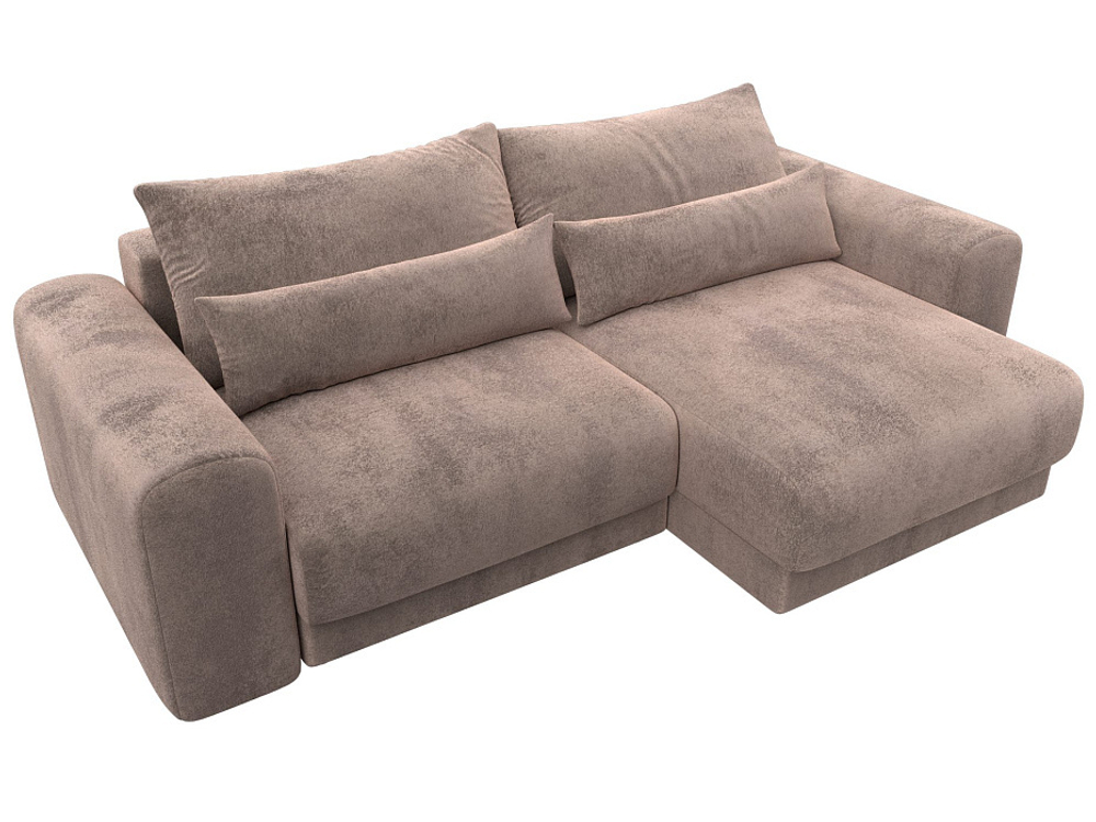 Диван угловой Лига-056 НПБ угол универсальный ВЕЛЮР TOWER 05 бежевый