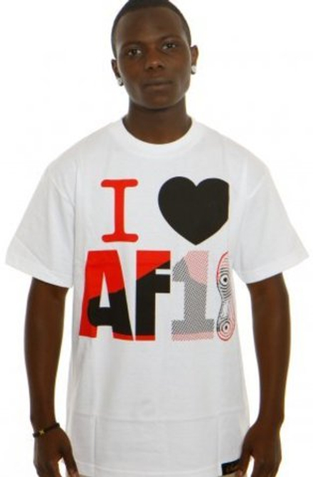 Футболка Sneaktip I Love Air Force 1 белая