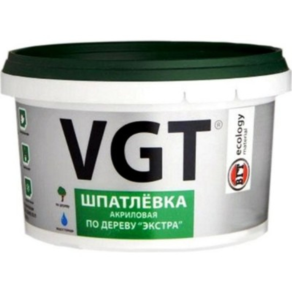 Vgt шпатлевка экстра по дереву акриловая, универсальная, дуб (1кг)