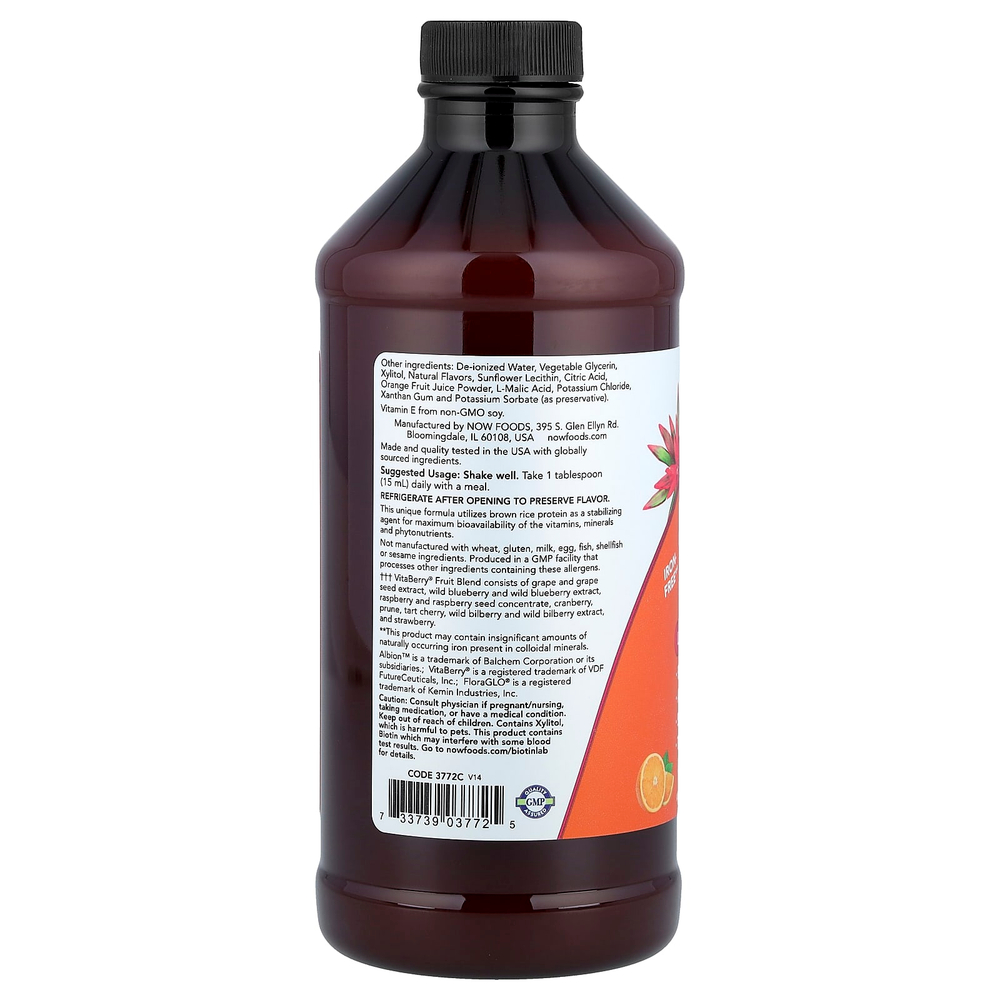 NOW Foods, Пищевая добавка Liquid Multi, со вкусом диких ягод, 16 жидких унций (473 мл)