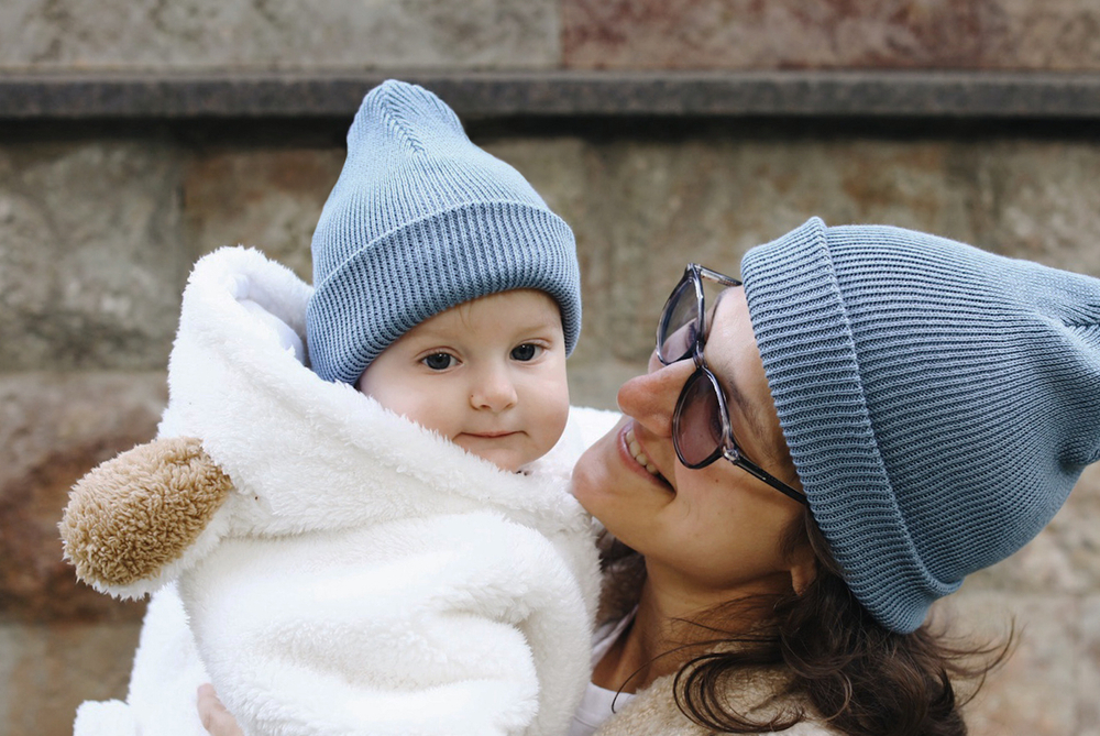 Хлопковая шапка ko-ko-ko светлый тауп (*baby size only)