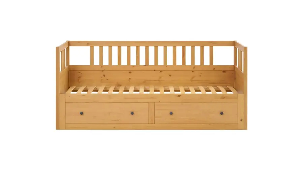 Кровать-тахта с хранилищем - аналог IKEA HEMNES / ХЕМНЭС/ ХЕМНЕС / КЫМОР / ИКЕА 80х200 см, светло-коричневый