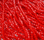 ББН002НН3 Хрустальные бусины "биконус", цвет: красный непрозрачный, размер 3 мм, кол-во: 95-100 шт.