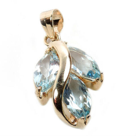 Кулон "Есения" топаз голубой
