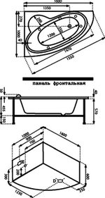 Акриловая ванна Bas Сагра 160х100 L