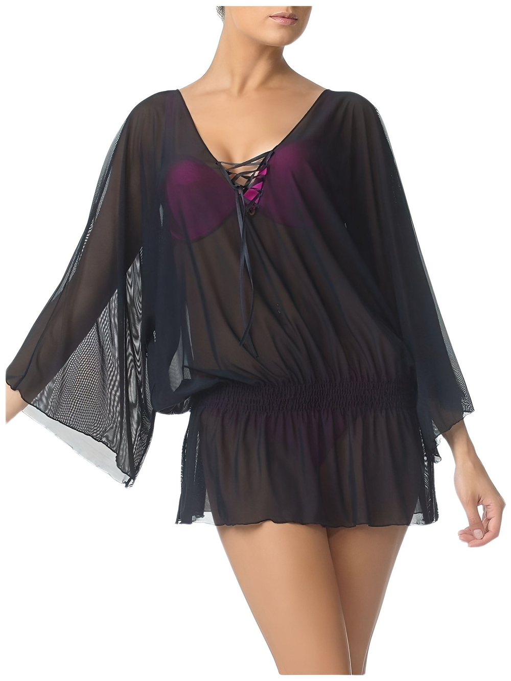 Туника пляжная черная р. 44-48, Charmante Италия