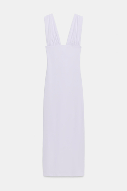 ZARA ПЛАТЬЕ МИДИ НА ШНУРОВКЕ, СИРЕНЕВЫЙ