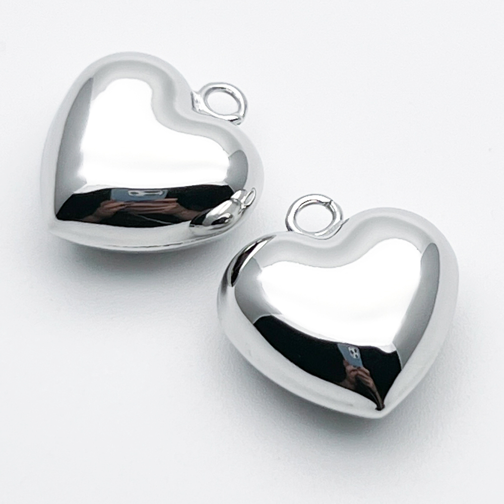 Подвеска Сердце, цвет серебро, размер 20*18 мм, цена за 1 шт