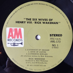 Винтажная виниловая пластинка LP Rick Wakeman The Six Wives Of Henry VIII (Japan 1973) (No Obi) Jane Seymour
