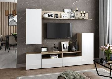 Гостиная ЛИЯ дуб сонома / белый глянец