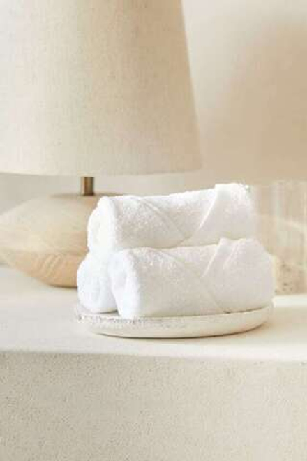 ZARA HOME ХЛОПКОВОЕ ПОЛОТЕНЦЕ (НАБОР ИЗ 3 ШТУК), БЕЛЫЙ