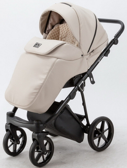 Детская коляска Adamex Porto Deluxe 2 в 1 PO-SA07 (СВ.БЕЖ.КОЖА)