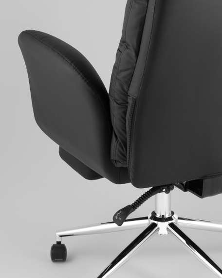 Кресло руководителя TopChairs Solid NC с оттоманкой черный