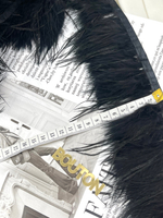 Черные перья на ленте марабу и страус