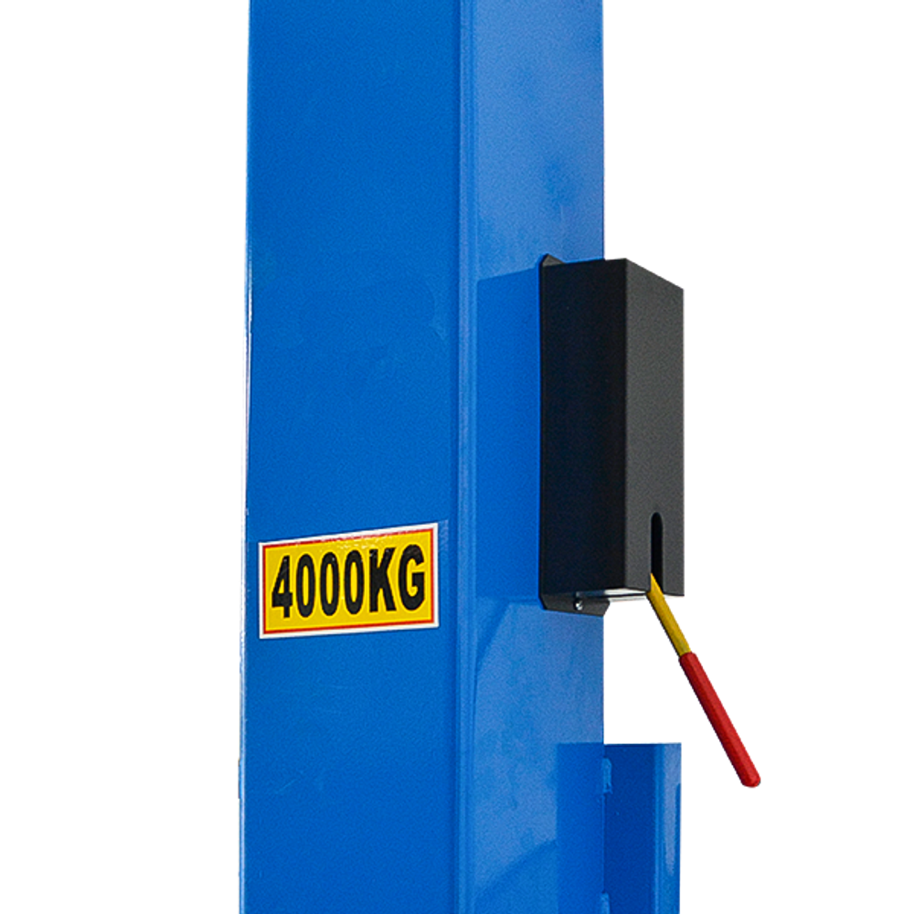 PEAK 208 Двухстоечный электрогидравлический подъемник 4 т. Снятие стопоров с одной колонны