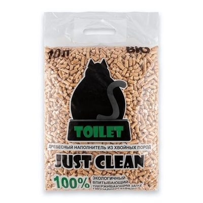 Наполнитель Just Clean древесный 10 л.