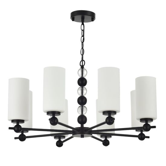 SL2003.403.08 Люстра подвесная ST-Luce черный/белый E27 8*40W AURORA