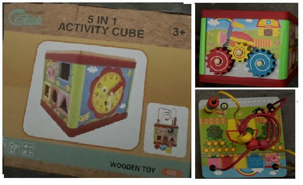 Развивающая игрушка деревянная Сортер обьемный 5 в 1, коробка C-41840