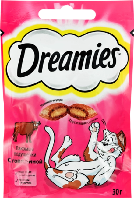 DREAMIES лакомства с говядиной 30 г