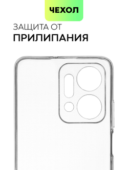 Чехол BROSCORP для Honor X7a (арт. HW-HX7A-TPU-01-TRANSPARENT)