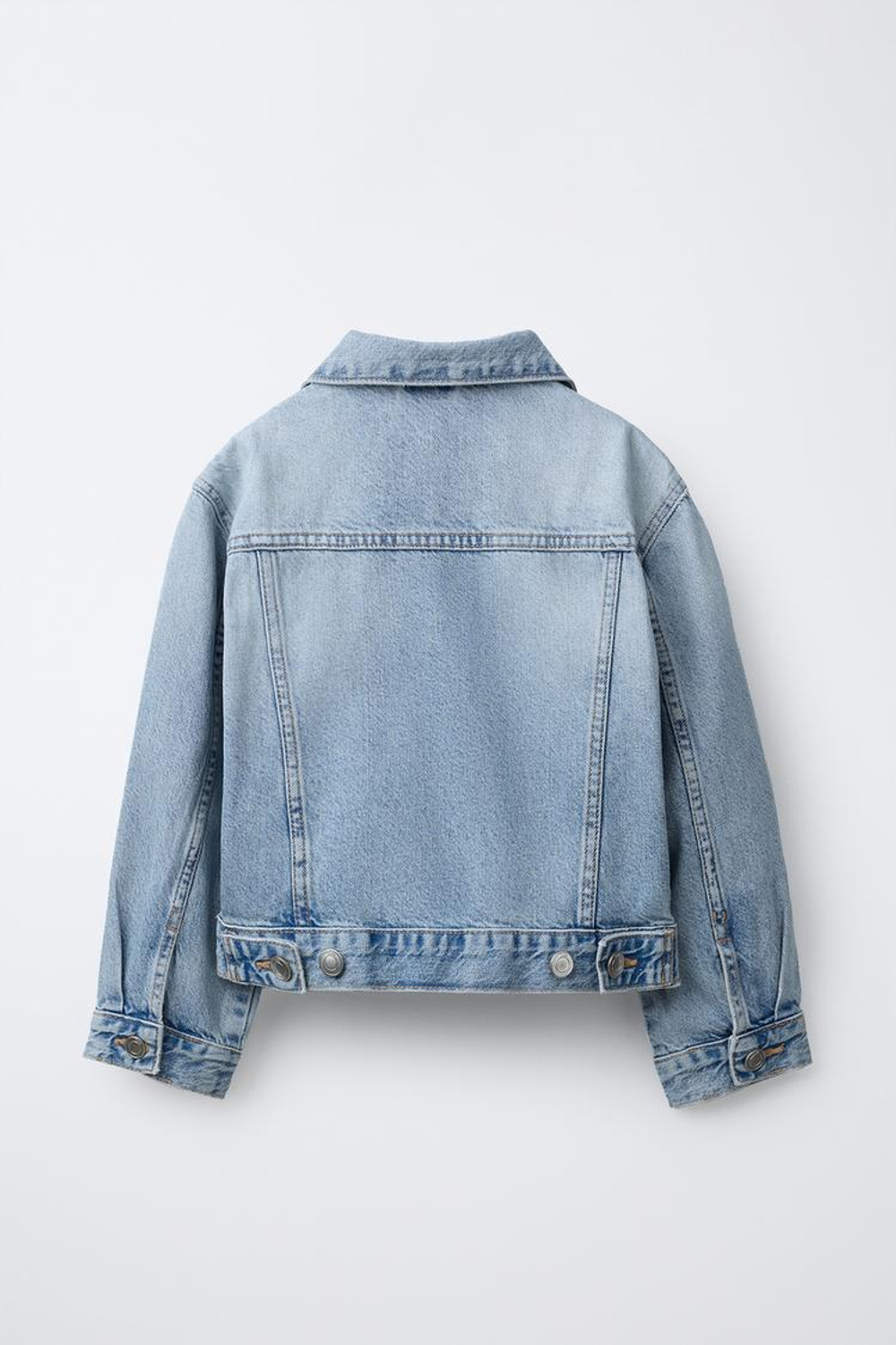 ZARA ДЖИНСОВАЯ КУРТКА С КАРМАНАМИ, СИНИЙ