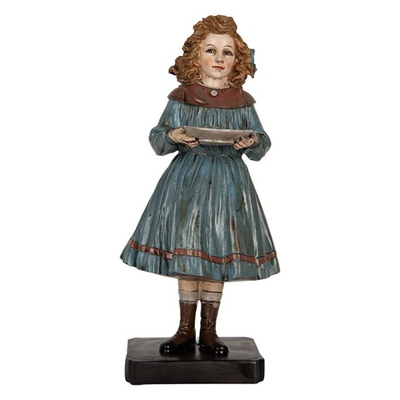 Декор "Девочка с блюдом" 15x14x31см Поликерамика