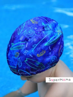 Шапочка для плавания детская непромокаемая для бассейна