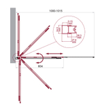 Шторка на ванну BelBagno LUCE-VF-11-100/145-C-NERO