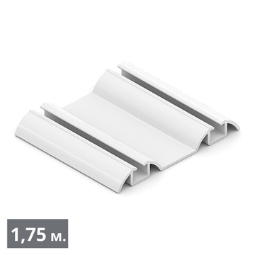 СТАНДАРТ Направляющая нижняя двухполозная (1,75 м) белый глянец (RAL) (AS0504) Aristo