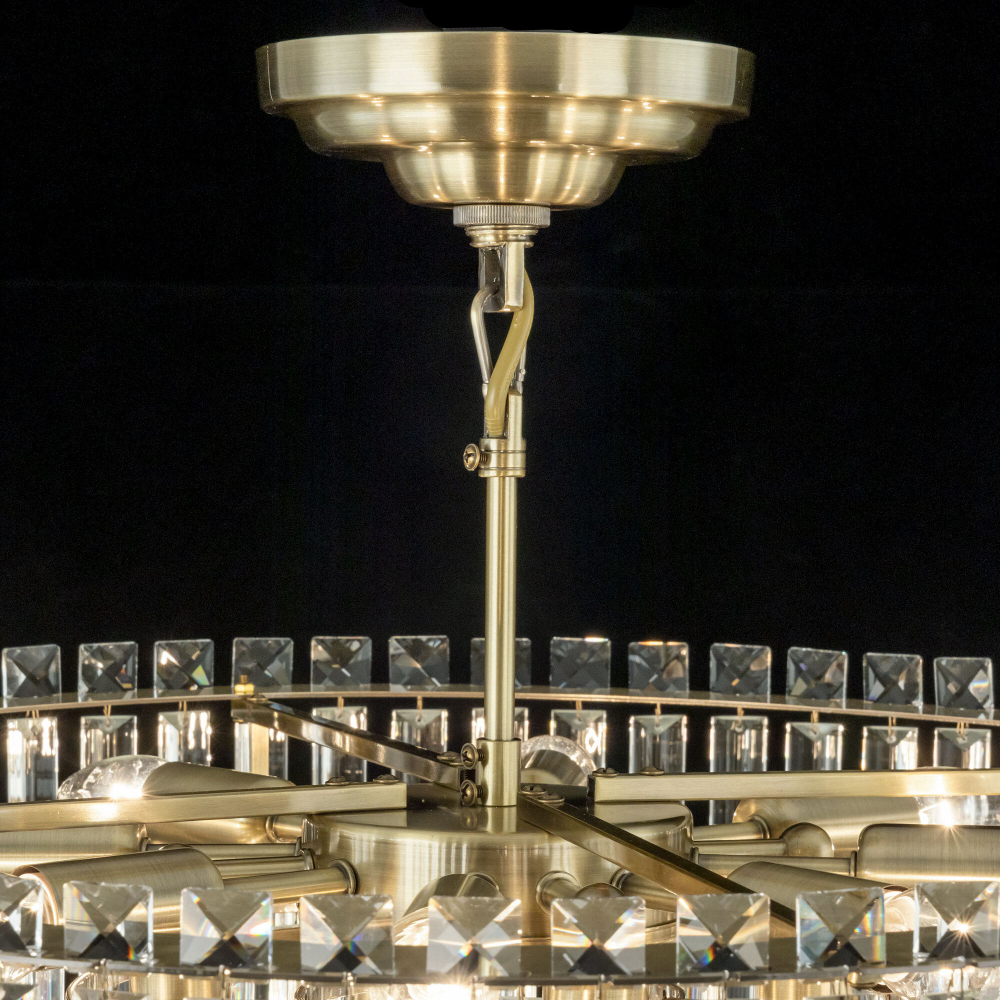 Citilux Фонда CL303223 Люстра хрустальная подвесная Бронза