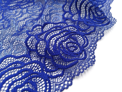 Эластичное кружево, 24,5 см, синее (Арт: EK-2706), м