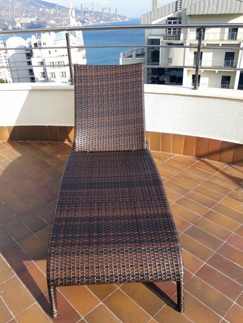Лежак-шезлонг из искусственного ротанга МОНАКО