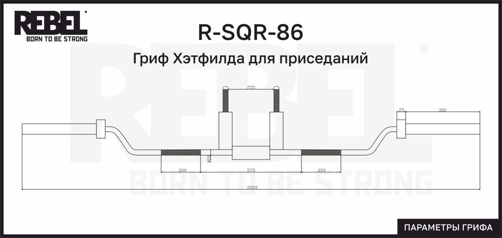 Гриф Хэтфилда для приседаний REBEL