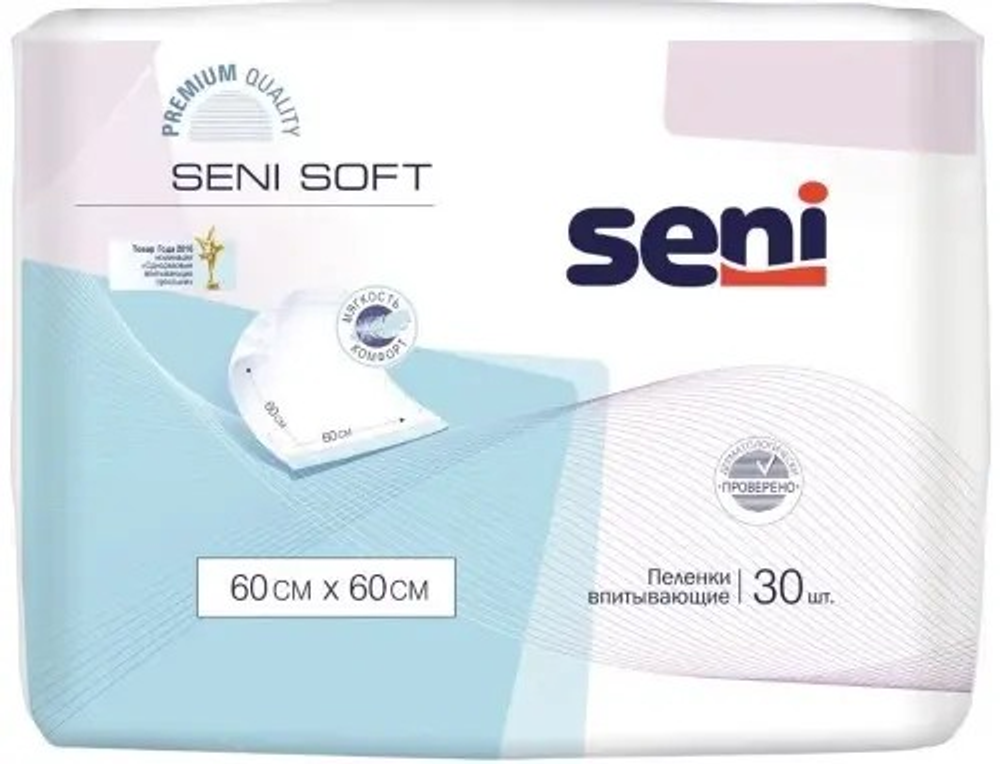 Seni Soft пеленки гигиенические 60×60 см, 30 шт.