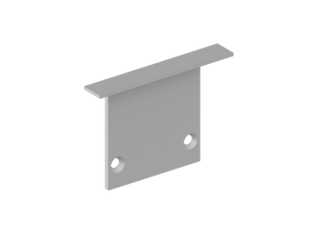 Боковая  глухая заглушка для профиля DN18502 Цвет:Анодированное серебро, Серия:DN8ALE