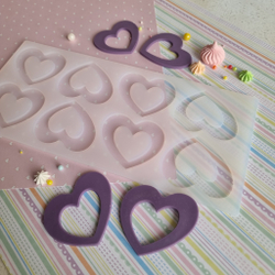 Силиконовый мат для отливки шоколада «Сердца»