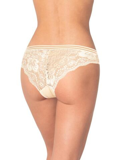 Трусики-бразилиана с ажурной задней частью (Размер: XL) (Цвет: белый)