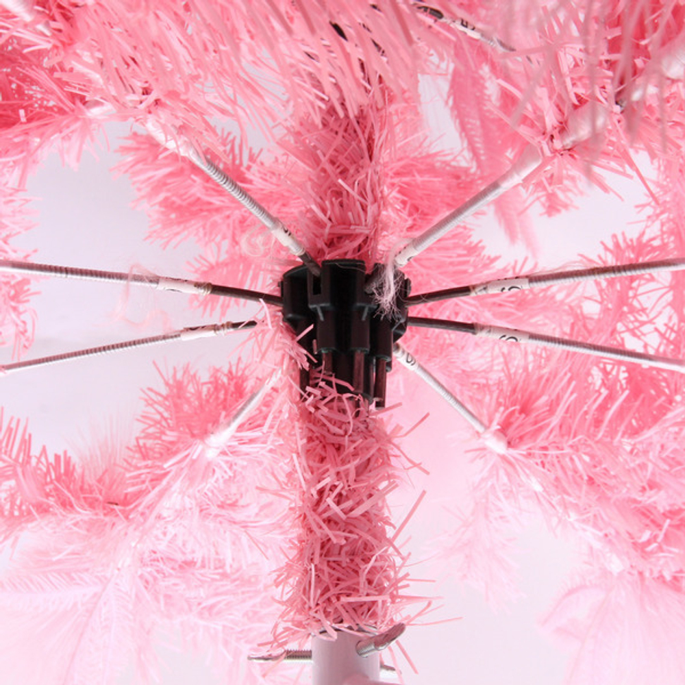 Ёлка «Розовый зимний сад» 150 см, ПВХ, леска, резина (400 веток)