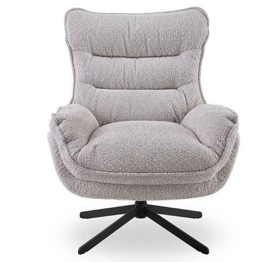 Крутящееся кресло Sander, серо-бежевое