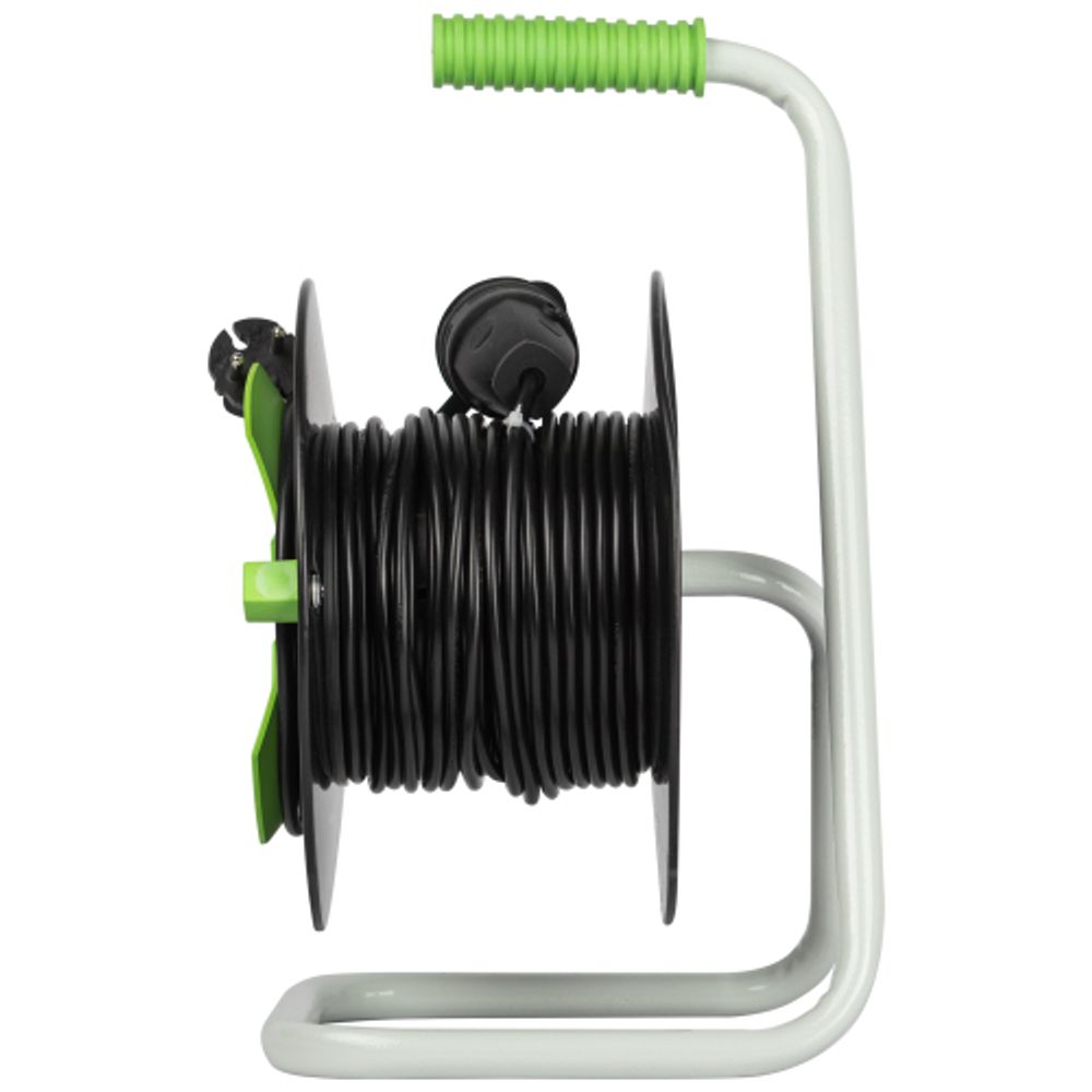 Удлинитель силовой ЭРА GREEN LINE GAZ-2x0.75-15m Greenline на катушке пластик 1 розетка без заземления 15м ПВС 2x0.75мм2